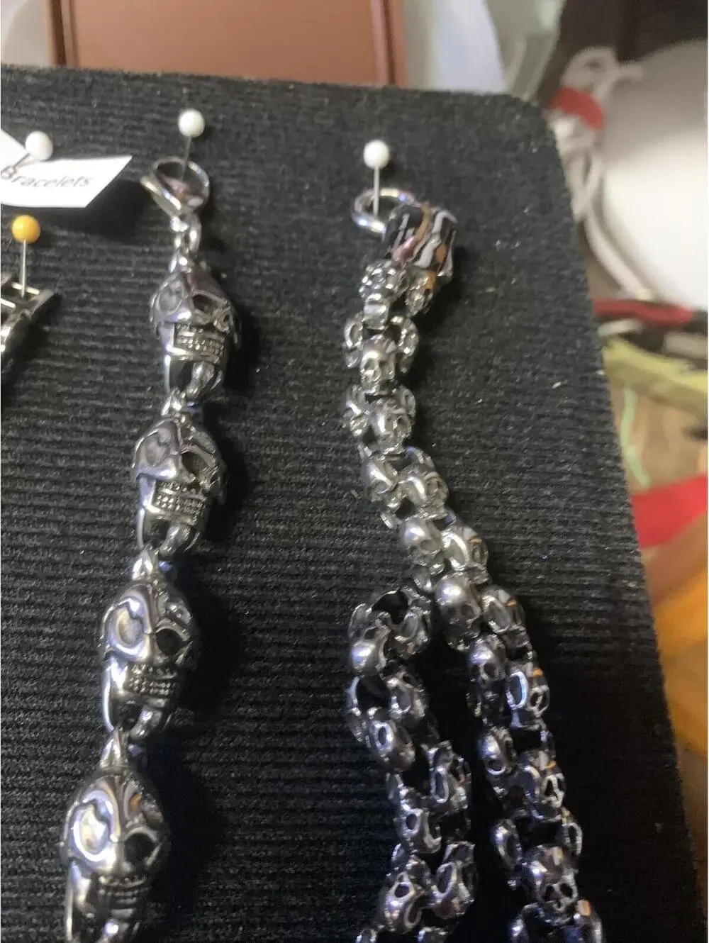 Stainless Steel Skull Link Bracelet